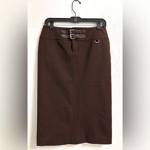 MIDI SKIRT IN STRETCH COTTON BLEND